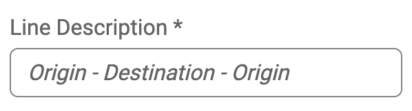 Input to fill in line description