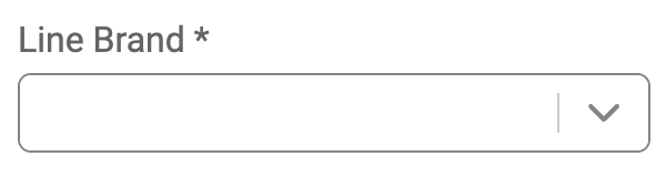 Dropdown to select line brand
